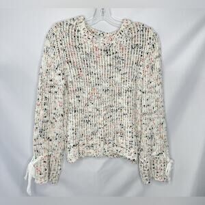 Cupio Womens Chunky Cable Knit Sweater Size S Confetti Girly Coquette Comfy Cozy